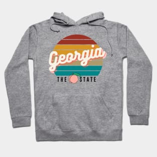 Georgia The Peach State Retro Vintage Design Hoodie